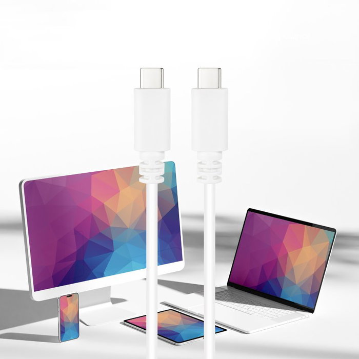 Nanocable Cable USB-C a USB-C 2.0, 3A, 1,5 m, Blanco Nanocable Cable USB-C a USB-C 2.0, 3A, 1,5 m, Blanco